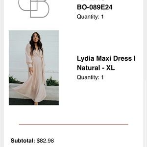 Baltic Born Lydia Maxi Dress - Natural XL - worn once